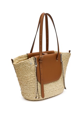 细节 - 点击放大 - CUBA LAB - Tropicana Raffia Leather Tote Bag