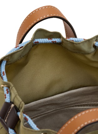 细节 - 点击放大 - CUBA LAB - Habanera Trek Canyon Leather Raffia Bucket Bag