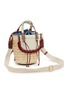 细节 - 点击放大 - CUBA LAB - Habanera Trek Arctic Leather Raffia Bucket Bag