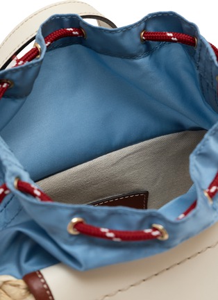 细节 - 点击放大 - CUBA LAB - Habanera Trek Arctic Leather Raffia Bucket Bag