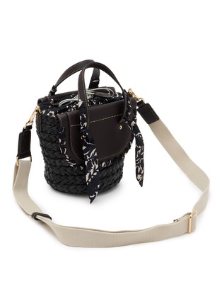 细节 - 点击放大 - CUBA LAB - Habanera Silk Eclipse Leather Bucket Bag