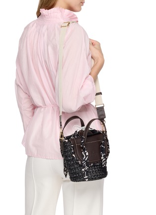 正面 -点击放大 - CUBA LAB - Habanera Silk Eclipse Leather Bucket Bag