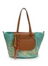 首图 - 点击放大 - CUBA LAB - Tropicana Raffia Leather Tote Bag