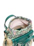 细节 - 点击放大 - CUBA LAB - Habanera Silk Paisley Leather Raffia Bucket Bag