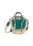 首图 - 点击放大 - CUBA LAB - Habanera Silk Paisley Leather Raffia Bucket Bag