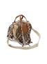 细节 - 点击放大 - CUBA LAB - Habanera Fringes Pain Brule Leather Raffia Bucket Bag