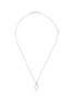 首图 - 点击放大 - AVGVST - Rhodium Plated Silver Small Rock Crystal Heart Pendant Necklace