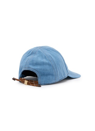 模特儿示范图 - 点击放大 - MIU MIU - Logo Embroidered Denim Cap