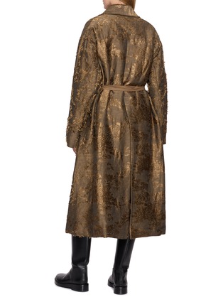 背面 - 点击放大 - MASNADA - Reversible Floral Textured Tie Belt Coat