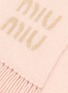 细节 - 点击放大 - MIU MIU - 流苏字母围巾