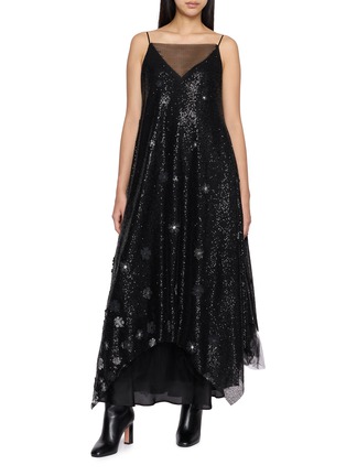 模特儿示范图 - 点击放大 - MARC LE BIHAN - Pointe Sequin Embellished Tulle Dress