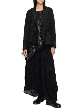 模特儿示范图 - 点击放大 - MARC LE BIHAN - Enforme Textured Long Skirt