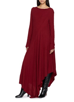 模特儿示范图 - 点击放大 - MARC LE BIHAN - Long Sleeve Asymmetric Flared Long Dress