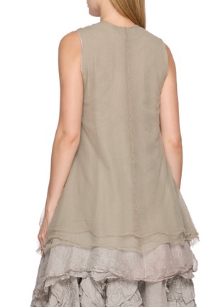 背面 - 点击放大 - MARC LE BIHAN - Sleeveless V-Neck Layered Tulle Top