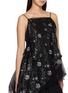  - MARC LE BIHAN - Floral Sequin Asymmetric Tulle Top