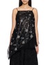 首图 - 点击放大 - MARC LE BIHAN - Floral Sequin Asymmetric Tulle Top