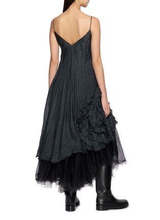 背面 - 点击放大 - MARC LE BIHAN - Sleeveless Fleurs Double Layered Ruffle Dress