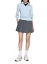 模特儿示范图 - 点击放大 - SOUTHCAPE - Half Zip Collar Knit Sweater