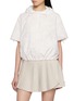 首图 - 点击放大 - SOUTHCAPE - Short Sleeve Blossom Pattern Hooded Zip Up Jacket