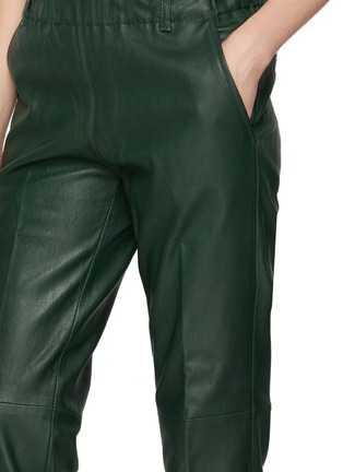  - MON&PAU - Lettuce Trim Elastic Waist Leather Pants