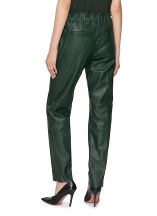 背面 - 点击放大 - MON&PAU - Lettuce Trim Elastic Waist Leather Pants