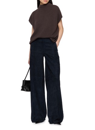 模特儿示范图 - 点击放大 - MON&PAU - Wide Leg Suede Pants