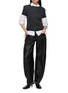 模特儿示范图 - 点击放大 - MON&PAU - Curved Leg Leather Pants