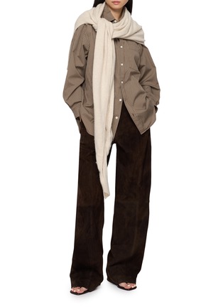 模特儿示范图 - 点击放大 - MON&PAU - Relaxed Suede Pants