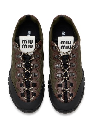 细节 - 点击放大 - MIU MIU - TYRE 拼色登山风运动鞋