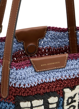 细节 - 点击放大 - ANYA HINDMARCH - Pez N/S Raffia Tote Bag