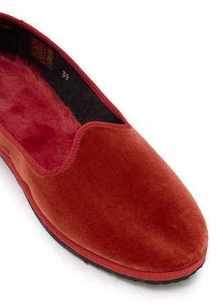 细节 - 点击放大 - C.R.B. - Friulana Venetian Grosgrain Trim Velvet Flats