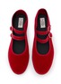 细节 - 点击放大 - C.R.B. - Grosgrain Trim Velvet Mary Jane Flats