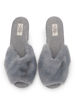 细节 - 点击放大 - C.R.B. - Open-Toe Faux Fur Slippers 