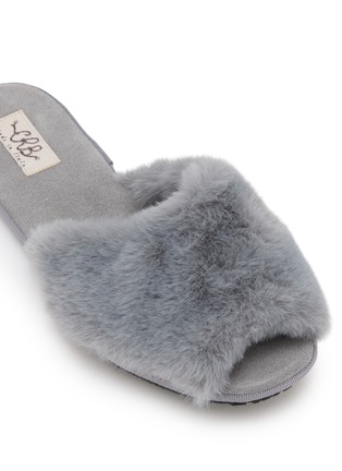细节 - 点击放大 - C.R.B. - Open-Toe Faux Fur Slippers 