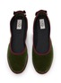 细节 - 点击放大 - C.R.B. - Grosgrain Trim Velvet Ballerina Flats