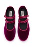 细节 - 点击放大 - C.R.B. - Grosgrain Trim Velvet Mary Jane Flats