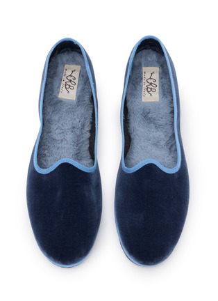 细节 - 点击放大 - C.R.B. - Friulana Venetian Grosgrain Trim Velvet Flats