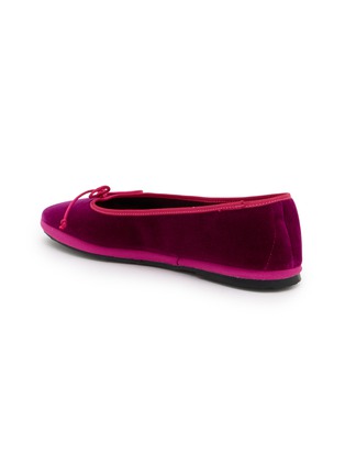  - C.R.B. - Two-Tone Grosgrain Trim Velvet Ballerina Flats