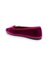  - C.R.B. - Two-Tone Grosgrain Trim Velvet Ballerina Flats