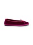 首图 - 点击放大 - C.R.B. - Two-Tone Grosgrain Trim Velvet Ballerina Flats