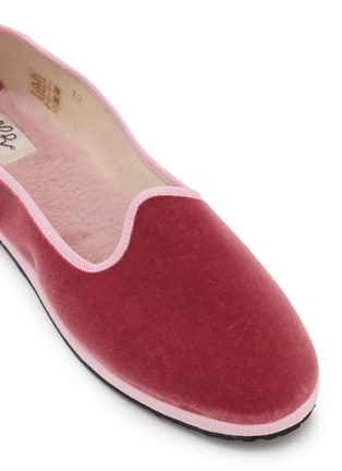 细节 - 点击放大 - C.R.B. - Friulana Venetian Grosgrain Trim Velvet Flats