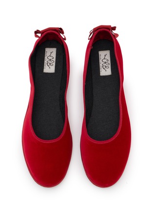 细节 - 点击放大 - C.R.B. - Grosgrain Trim Velvet Ballerina Flats