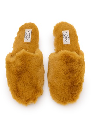 细节 - 点击放大 - C.R.B. - Open-Toe Faux Fur Slippers 
