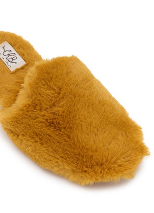 细节 - 点击放大 - C.R.B. - Open-Toe Faux Fur Slippers 