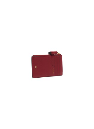 模特儿示范图 - 点击放大 - ANYA HINDMARCH - Pringles Leather Zip Card Case