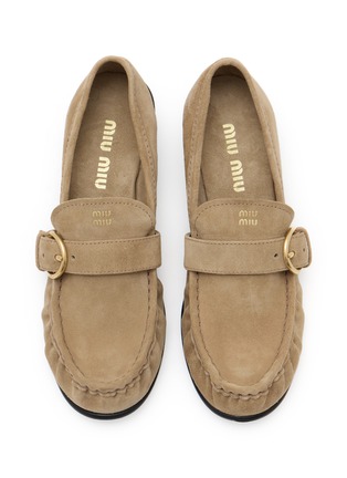 细节 - 点击放大 - MIU MIU - Mocassini 45 Suede Loafers Pumps