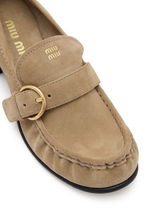 细节 - 点击放大 - MIU MIU - Mocassini 45 Suede Loafers Pumps