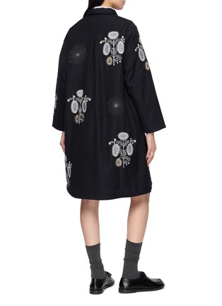 背面 - 点击放大 - AODRESS - Floral Star Embroidered Soutien Collar Coat