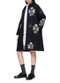模特儿示范图 - 点击放大 - AODRESS - Floral Star Embroidered Soutien Collar Coat