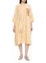 首图 - 点击放大 - AODRESS - Three Abstructs Velvet Midi Dress